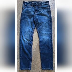 American Eagle Men's Size 30X32 Jeans Athletic Fit Airflex+ Dark Blue Denim